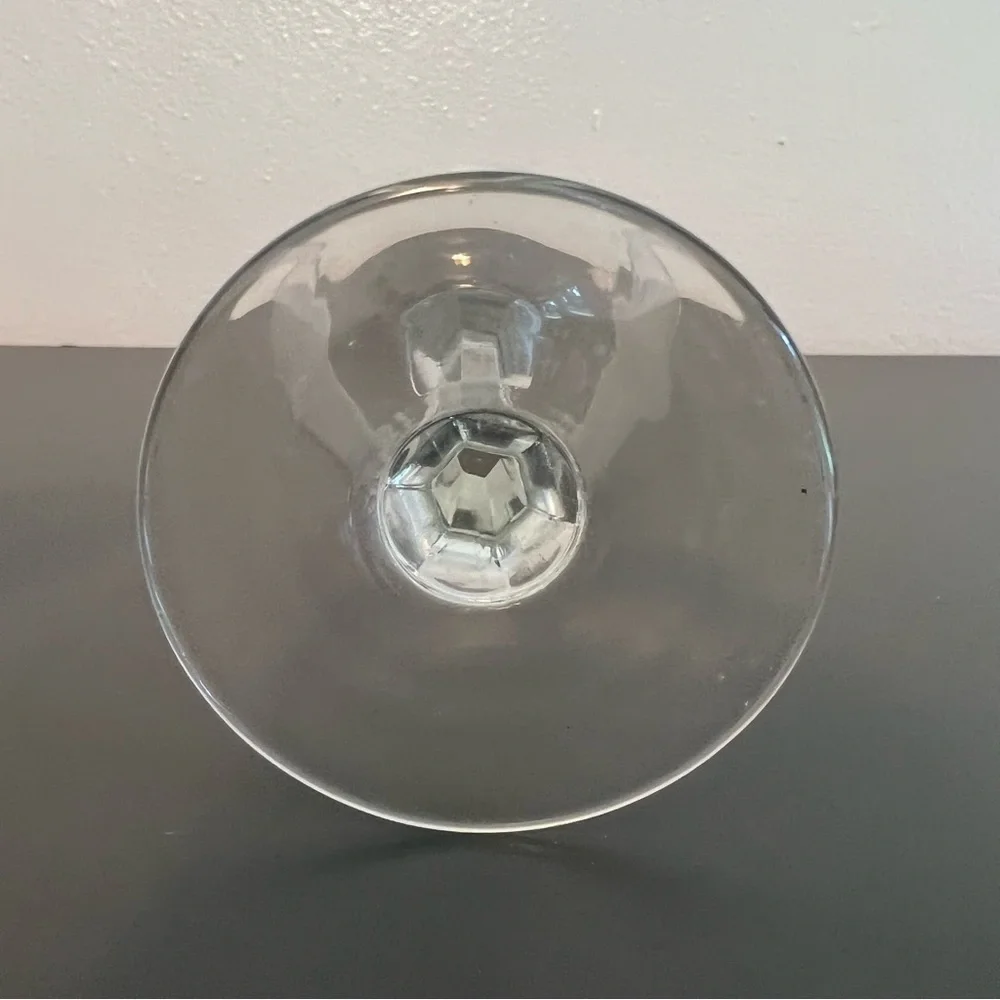 Clear Glass Stemmed Wine Glass Mythics Etched